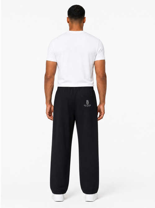 Curved Stripe Straight Sweatpants back model view