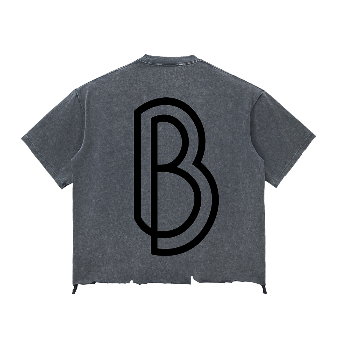 Snow Wash Raw-Hem Boxy T-shirt