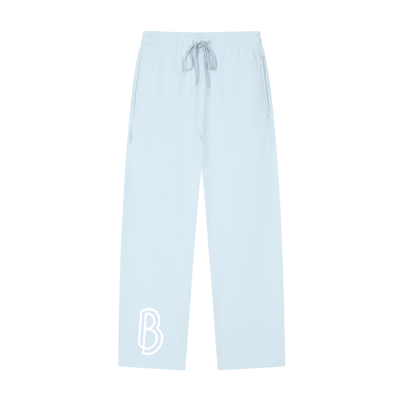 Solid Color Straight-Leg Sweatpants