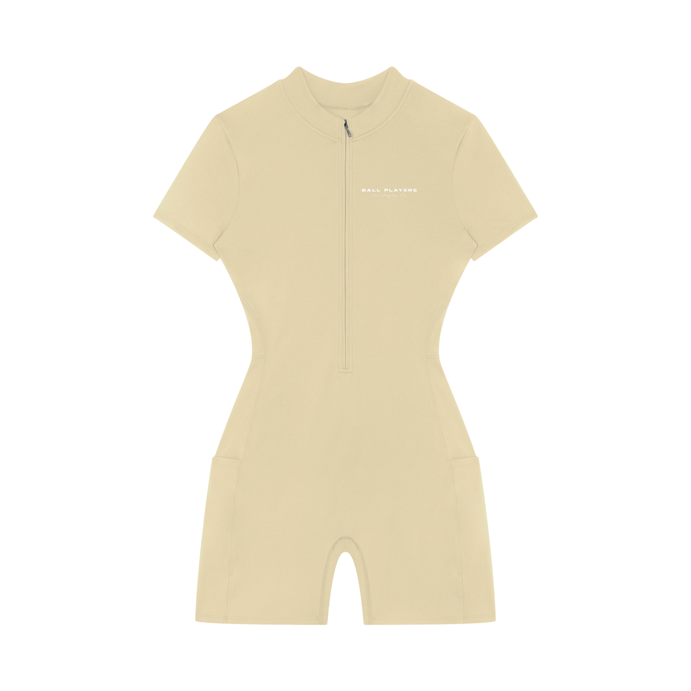 Women's Quarter-Zip Short Sleeve Romper