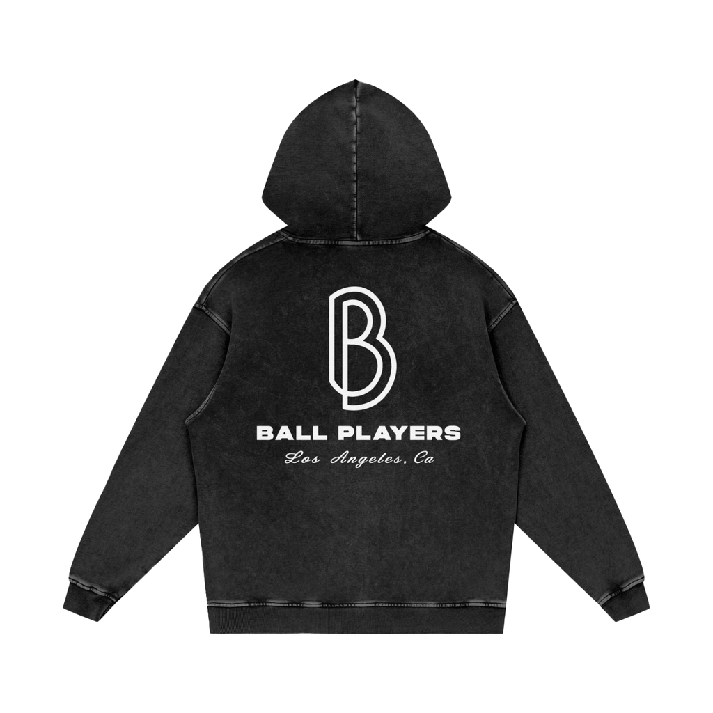 Snow Washed Loose Cotton Hoodie