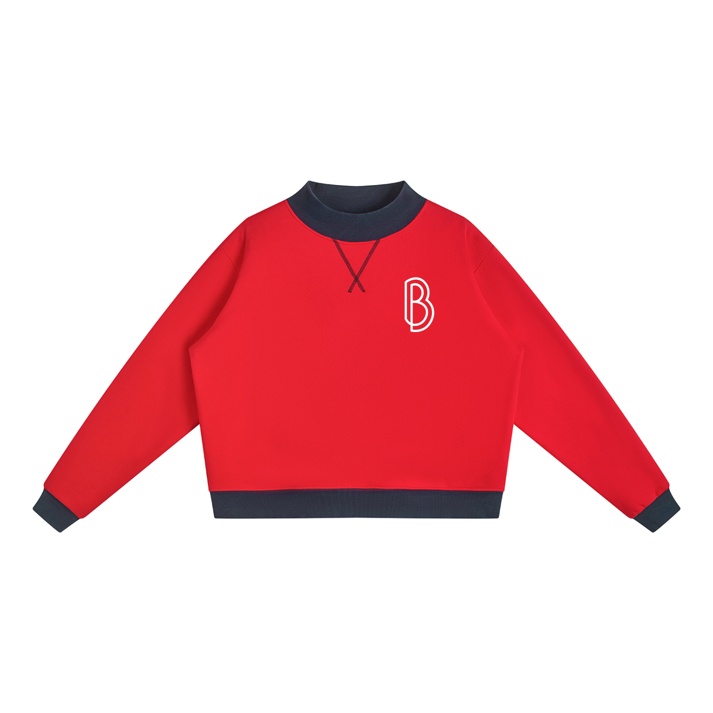 Women’s Mock Neck Crewneck Sweatshirt