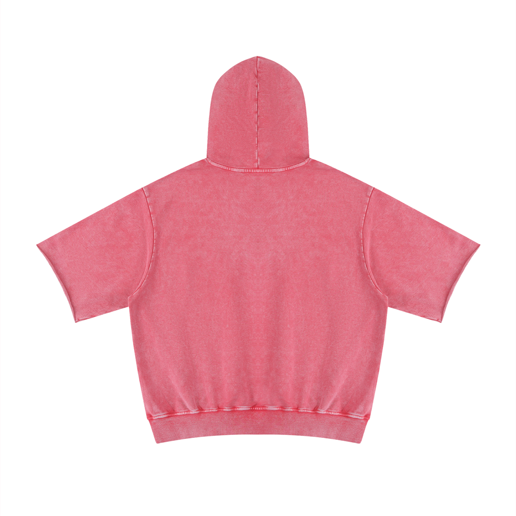 Mineral Wash Short Sleeve Hoodie
