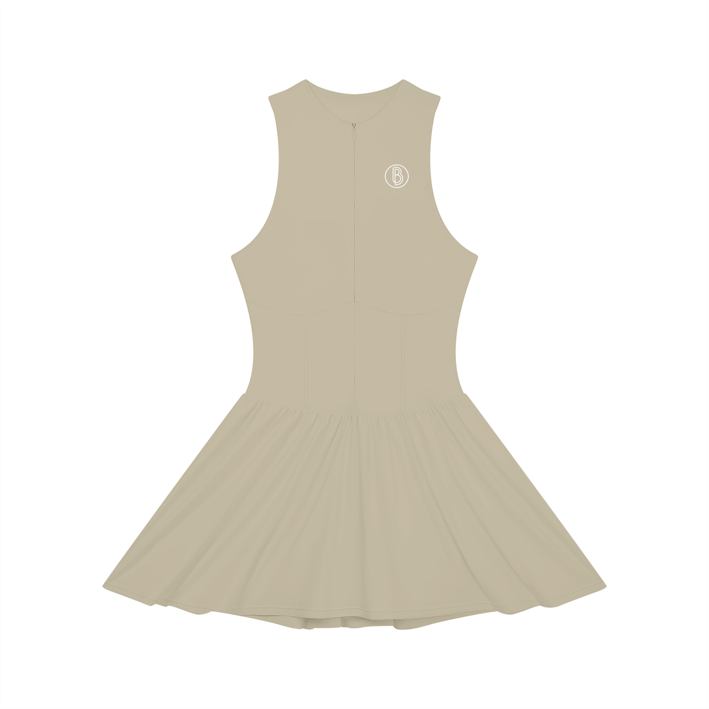 Women’s Ruched Sleeveless Full-Zip Dress