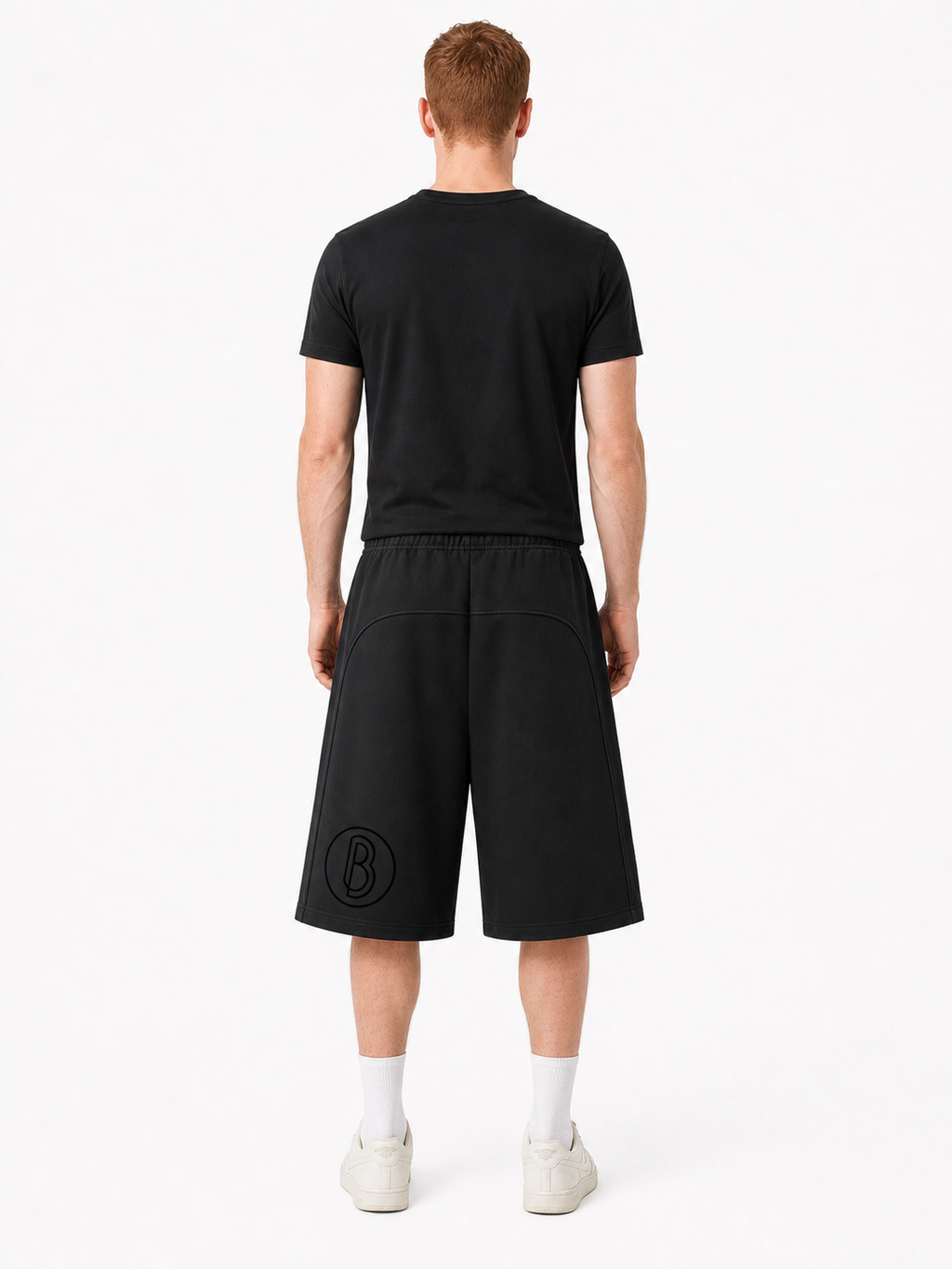 Essential Heavyweight Fleece Shorts back model view
