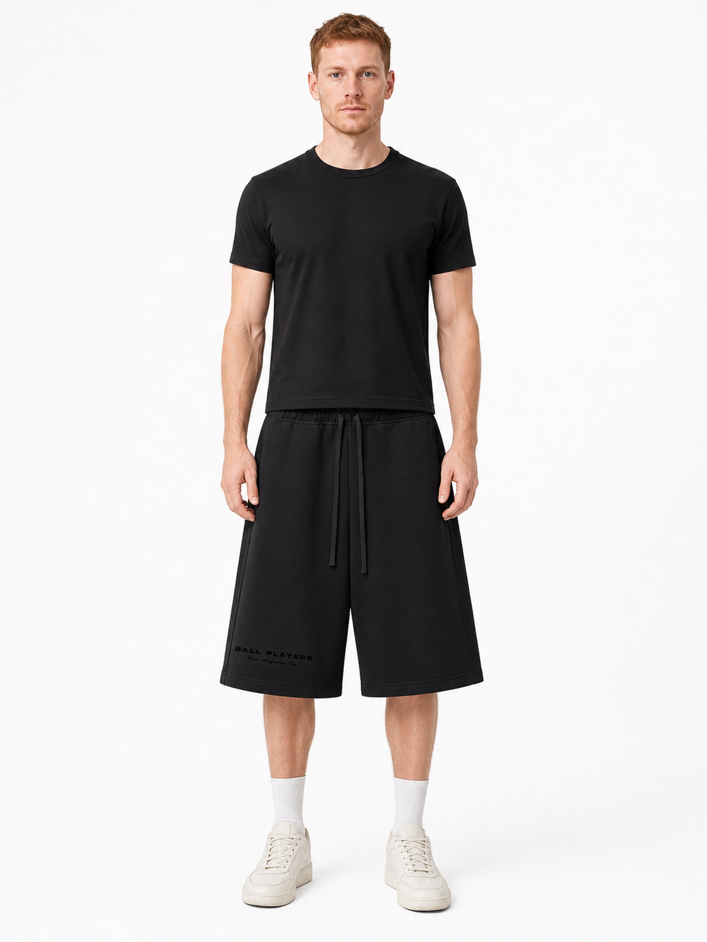 Essential Heavyweight Fleece Shorts front model view