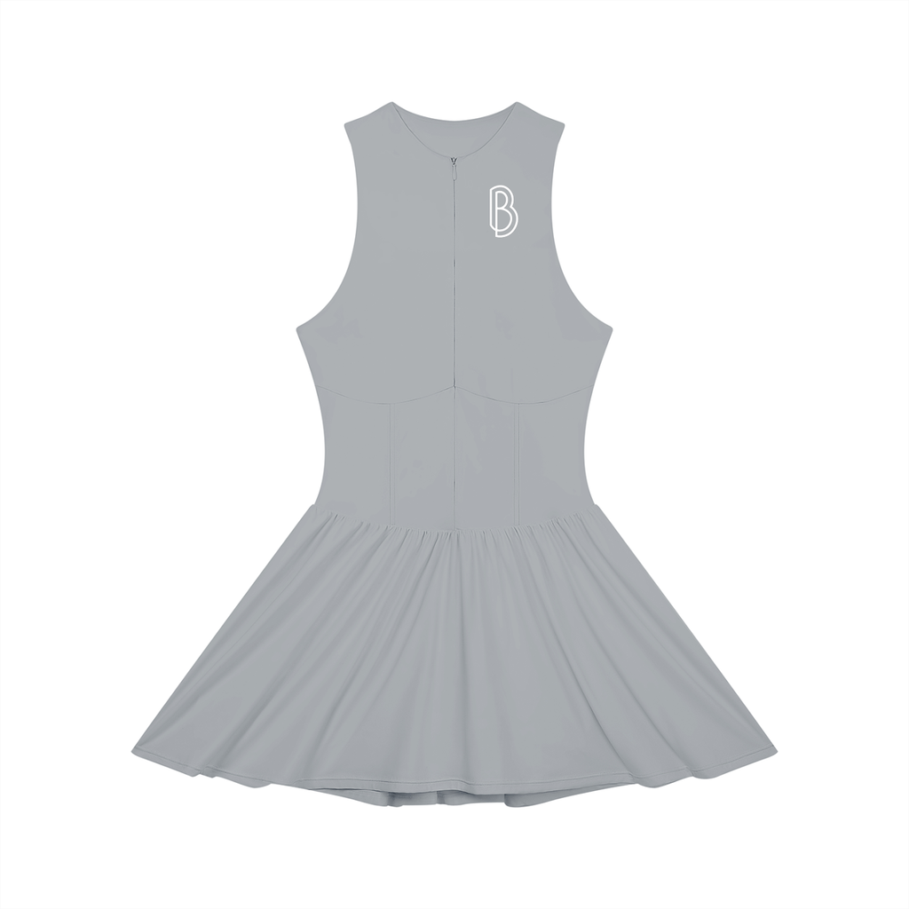 Women’s Ruched Sleeveless Full-Zip Dress