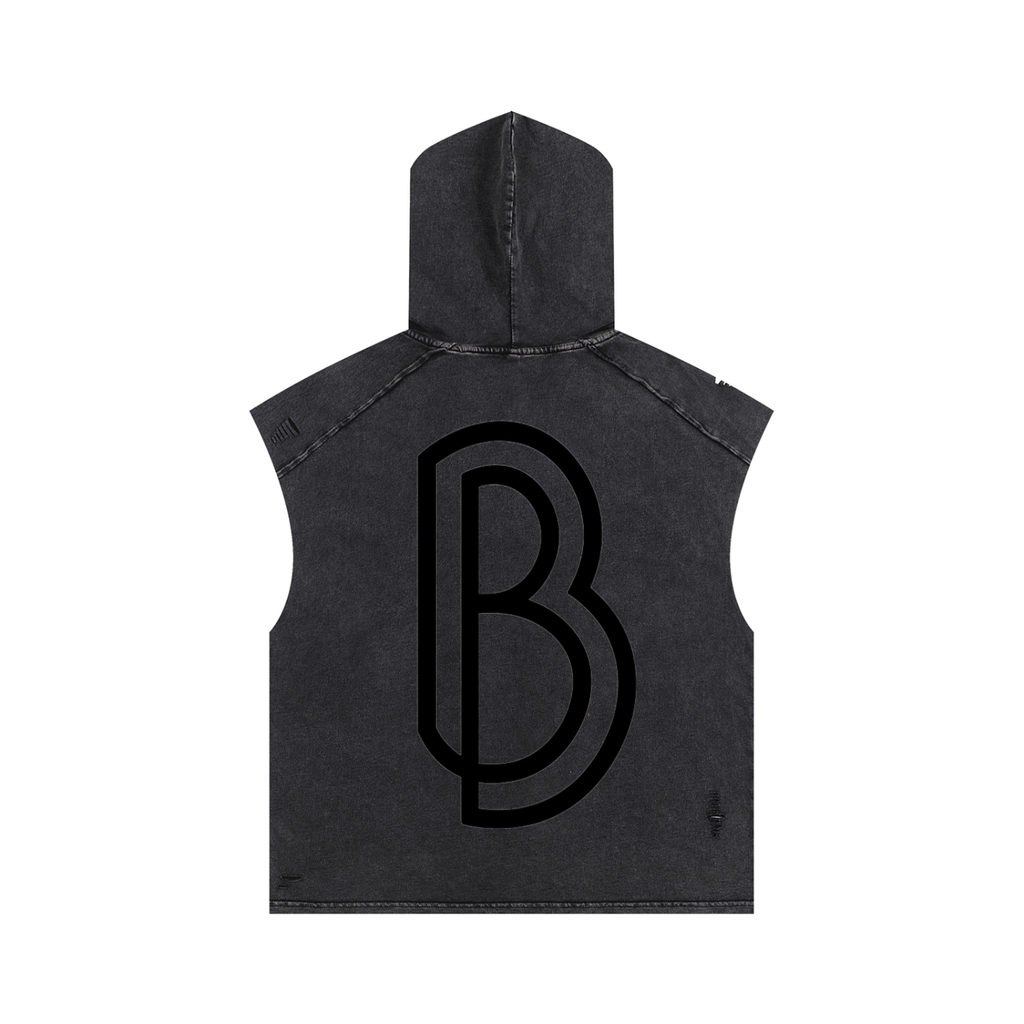 Snow Washed Boxy Hooded Tank Top