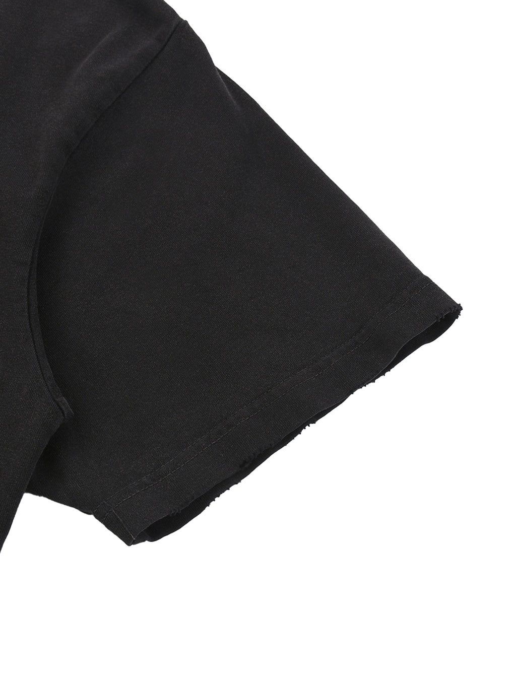 Snow Washed Raw-Hem T-Shirt fabric detail view 2
