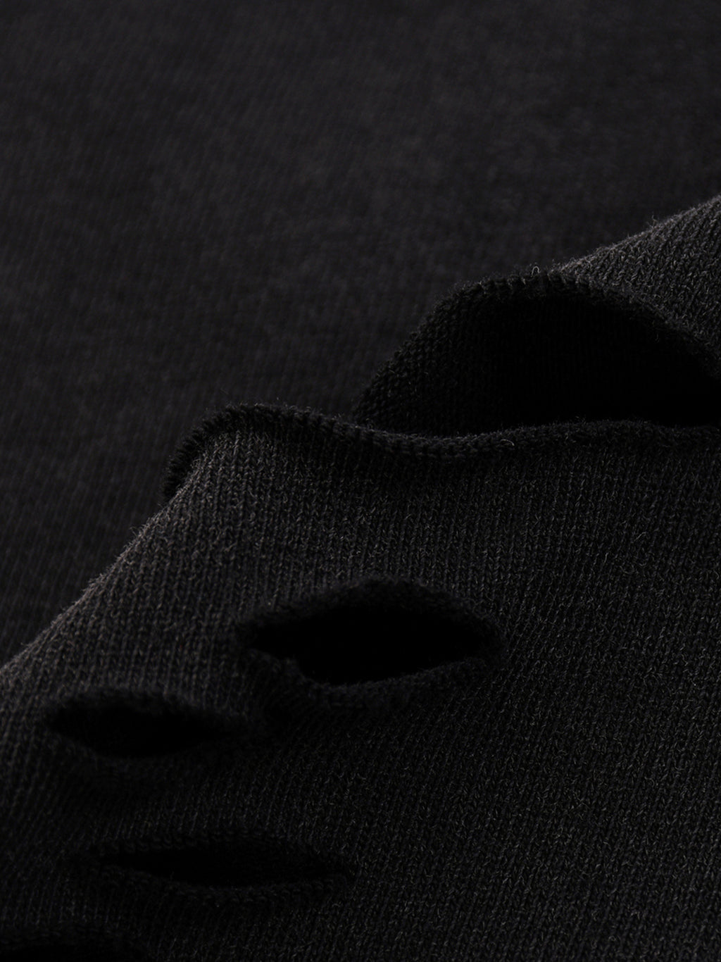 Snow Washed Raw-Hem T-Shirt fabric detail view 4