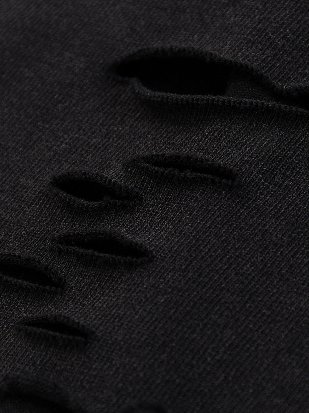 Snow Washed Raw-Hem T-Shirt fabric detail view 5