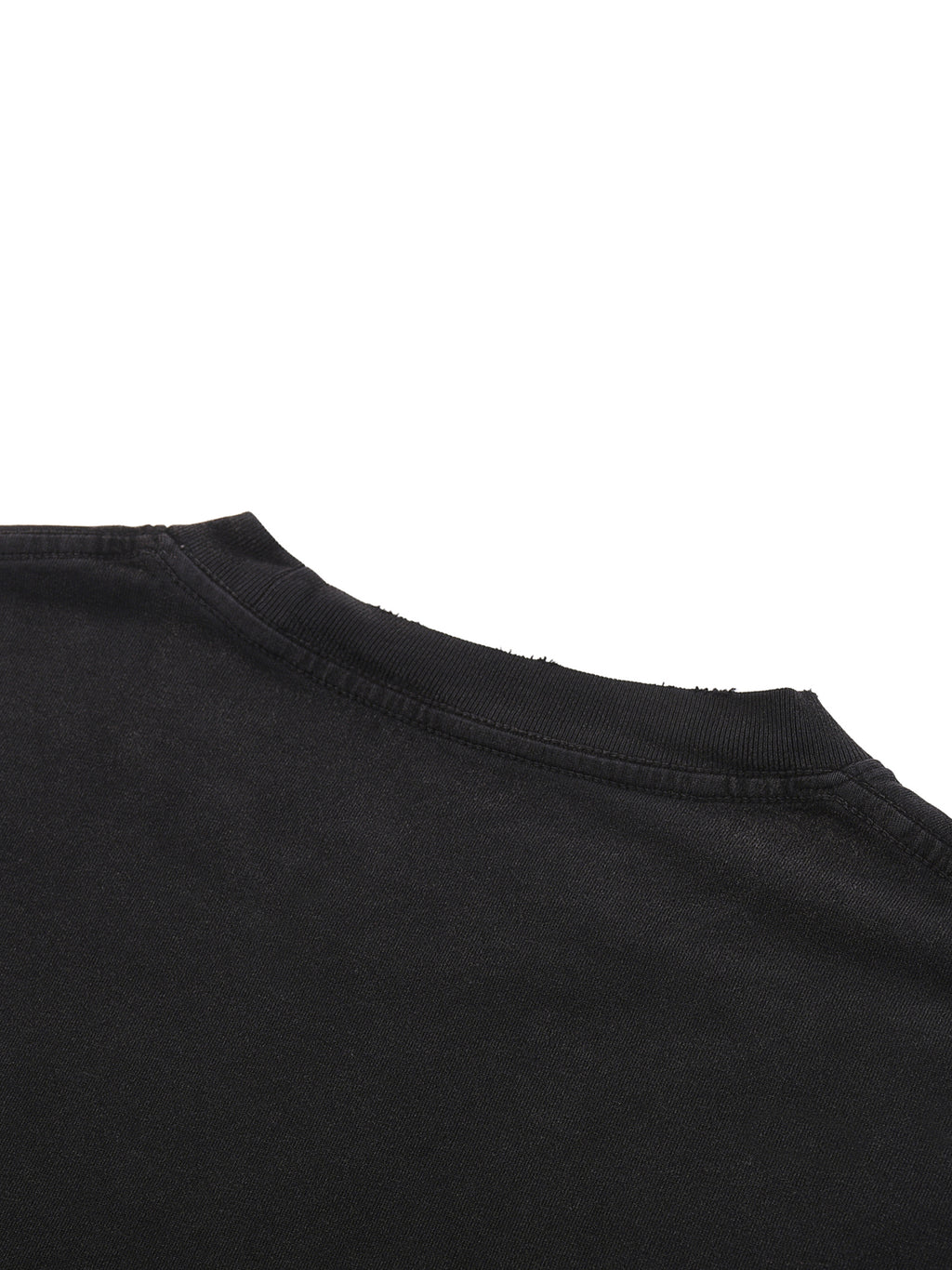 Snow Washed Raw-Hem T-Shirt fabric detail view 6