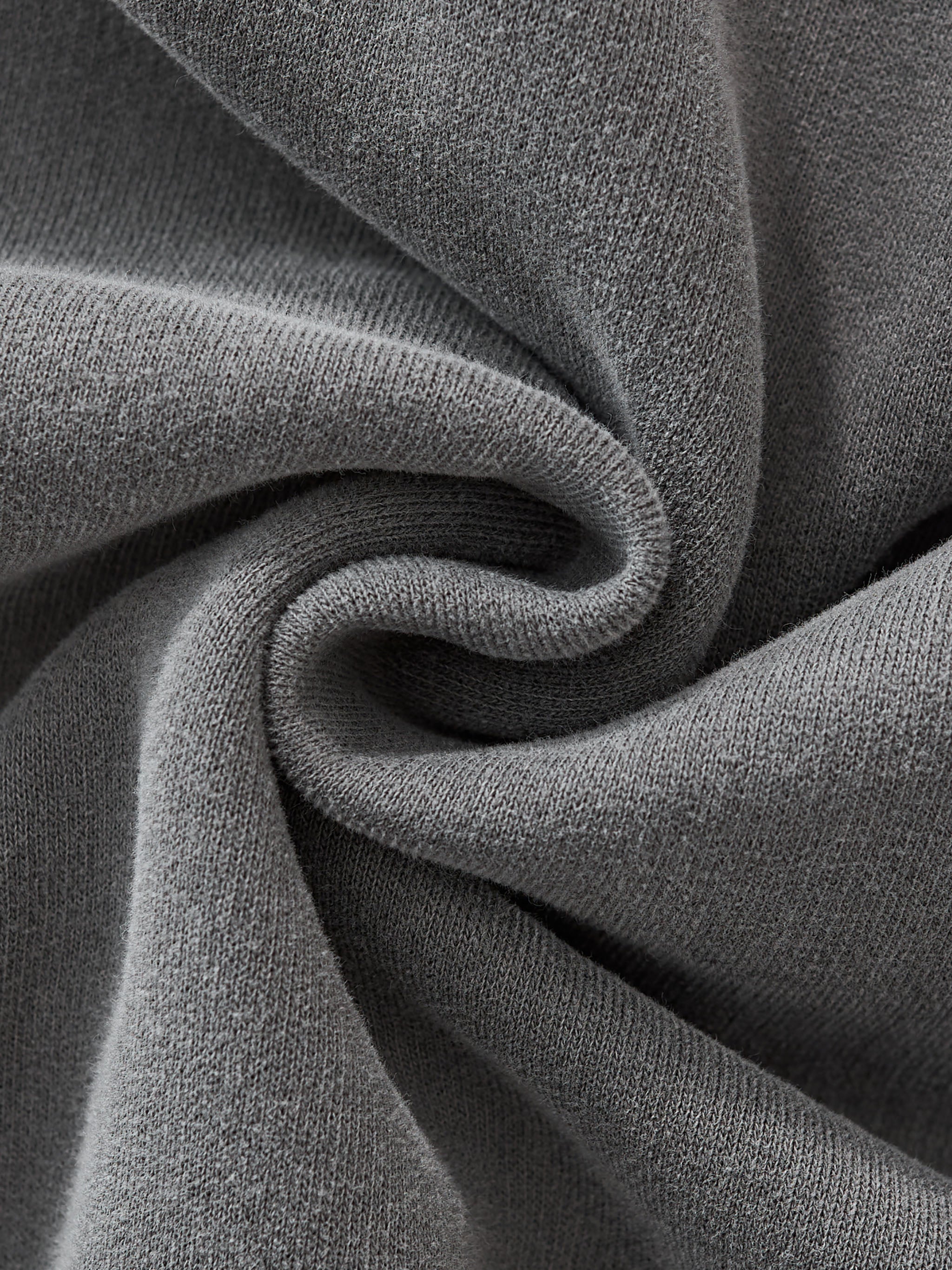 Frayed Enzyme Washed Fleece Hoodie fabric detail view 4