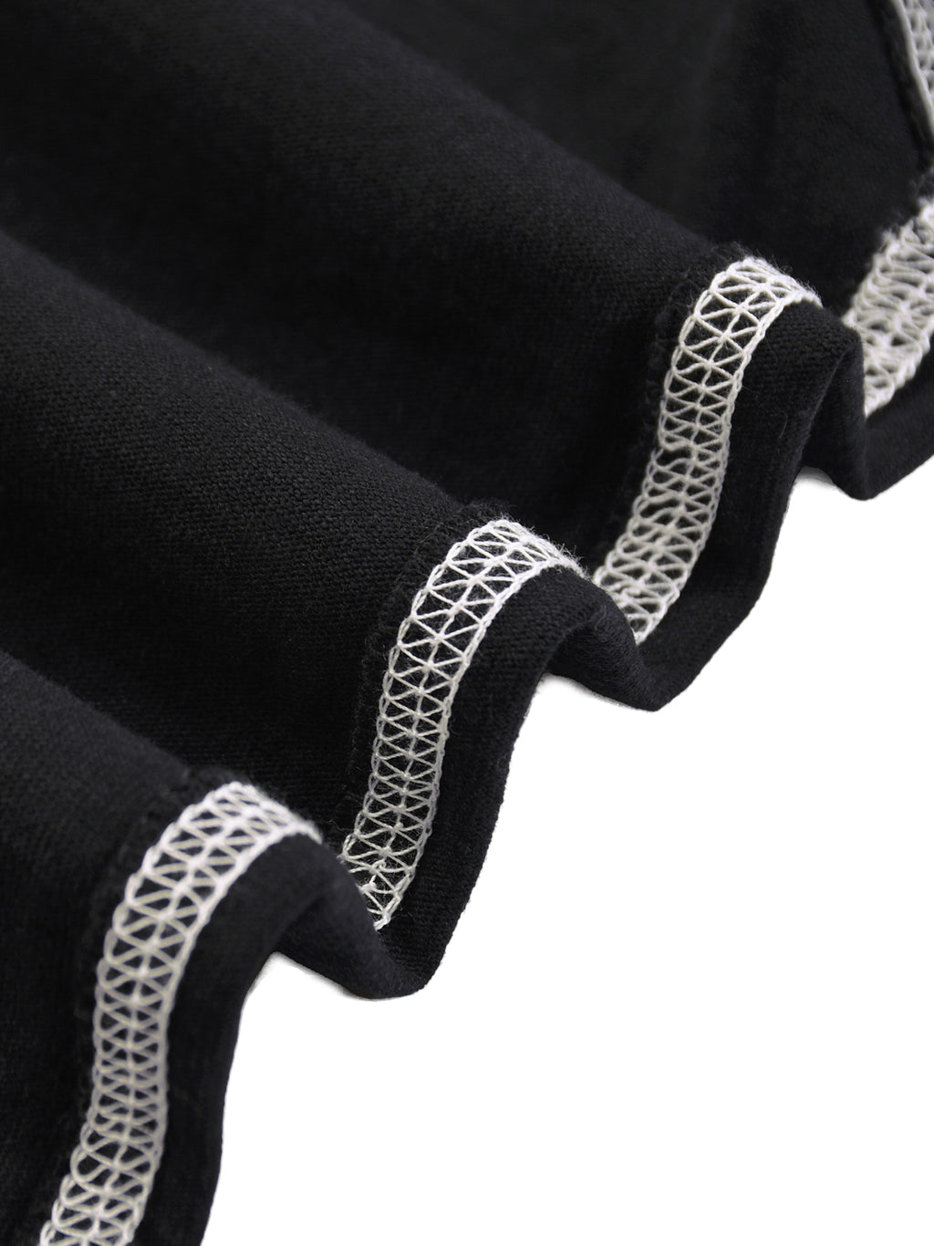 Contrast-Stitched Cotton T-Shirt fabric detail view 2