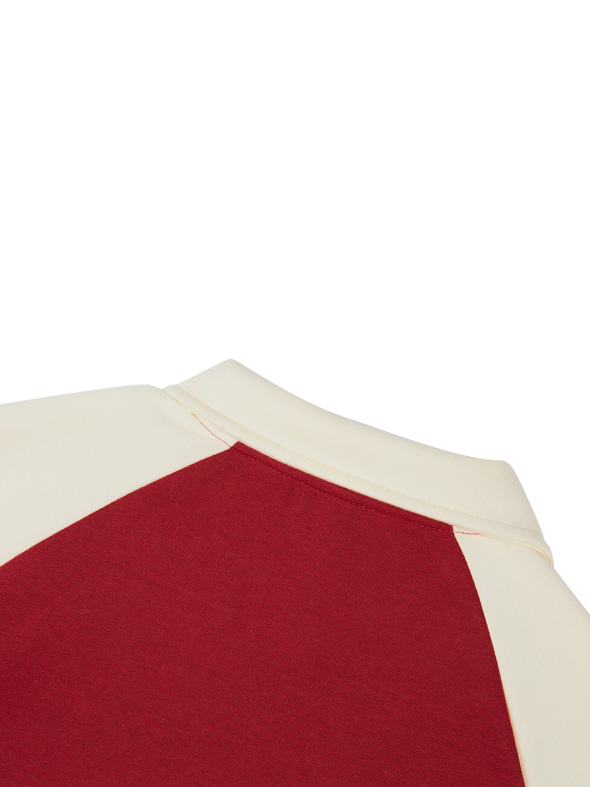 Contrast Raglan Sleeve Baseball Jacket fabric detail view 6