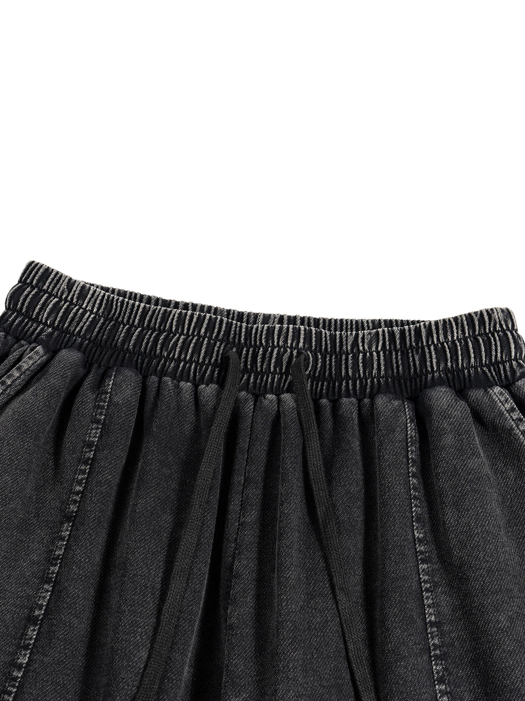 Snow Wash Drawstring Cotton Pants fabric detail view 1
