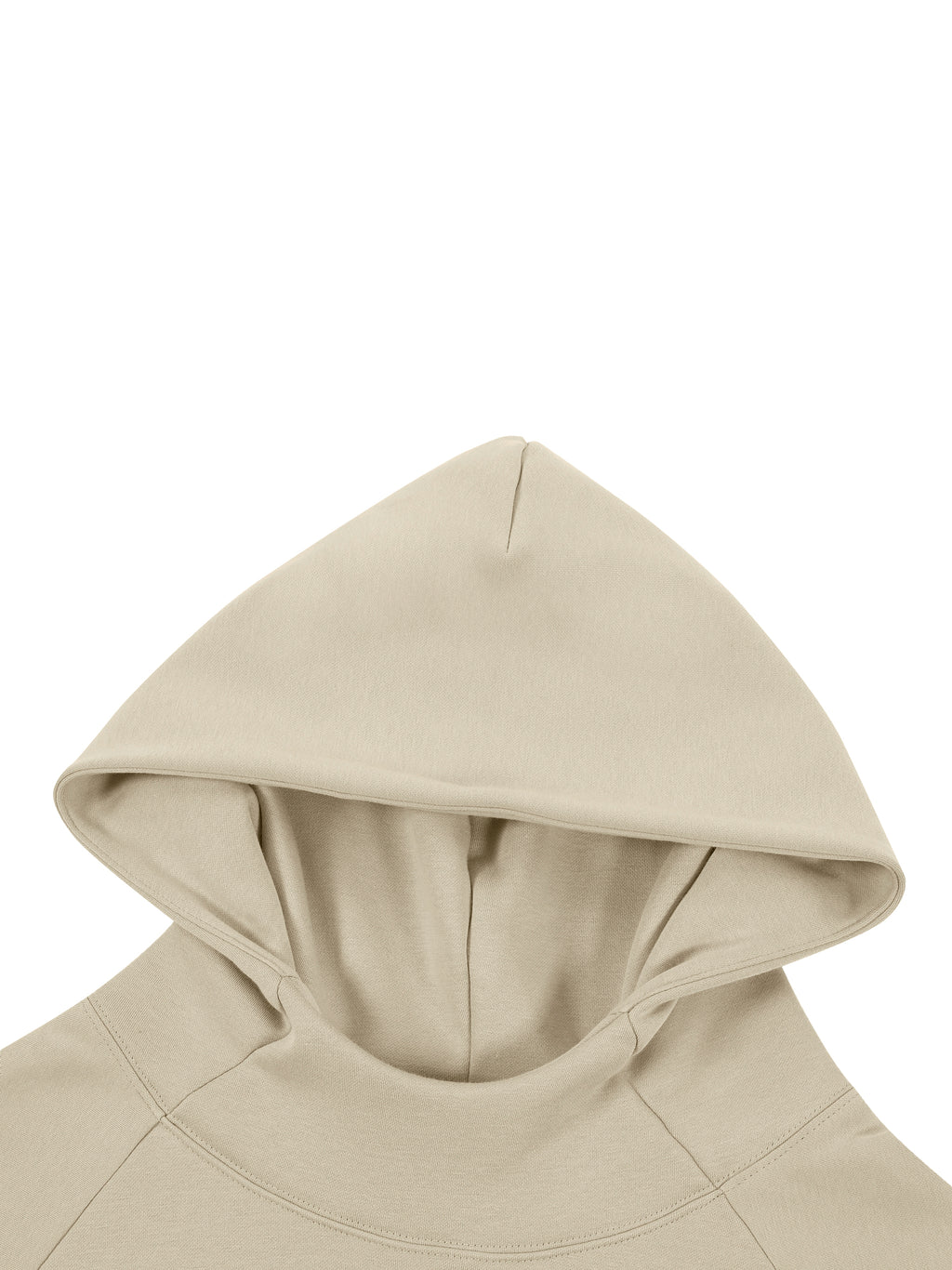 Curved Panel Raglan Hoodie fabric detail view 3
