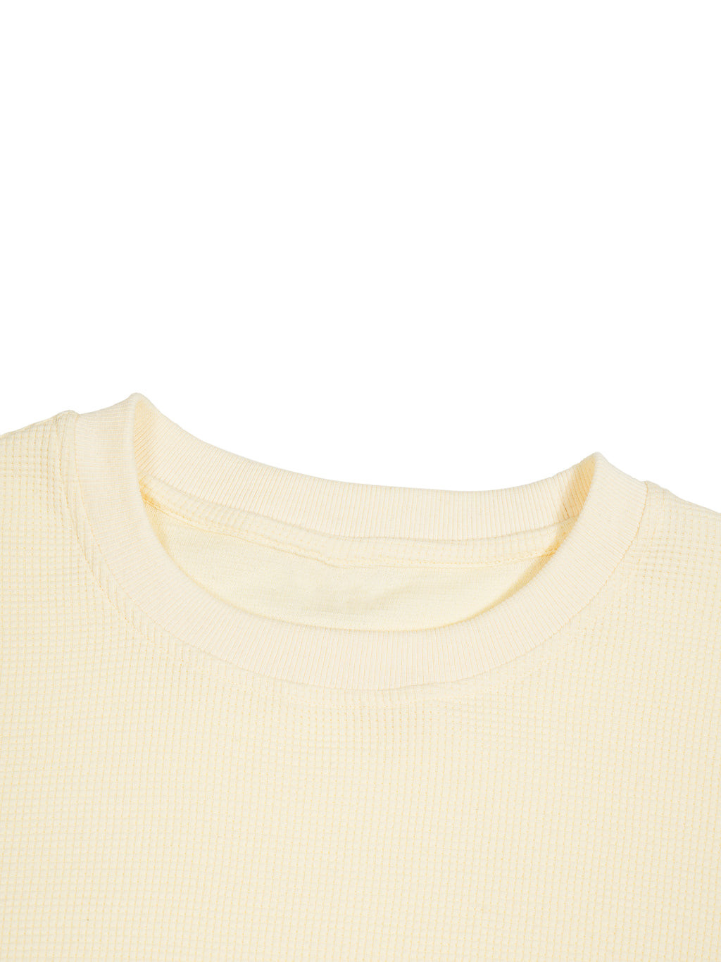 Unisex Waffle Raw Edge T-Shirt fabric detail view 1