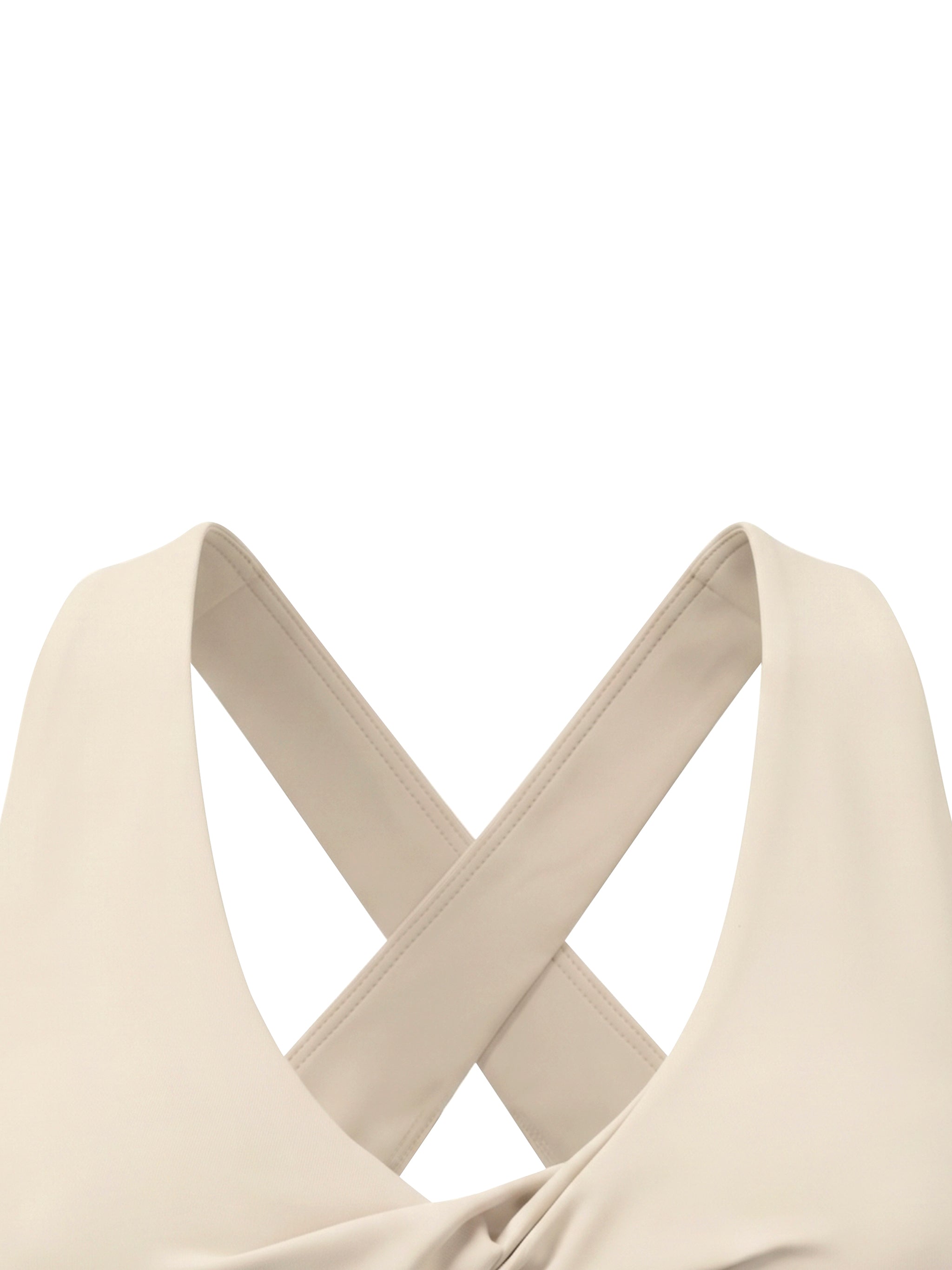 Women's Twist Front V-Neck Sports Bra fabric detail view 1