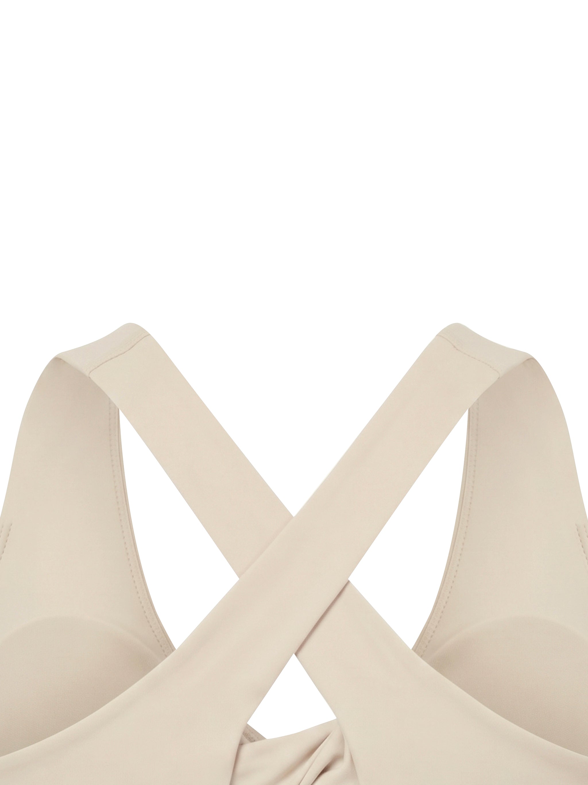 Women's Twist Front V-Neck Sports Bra fabric detail view 2
