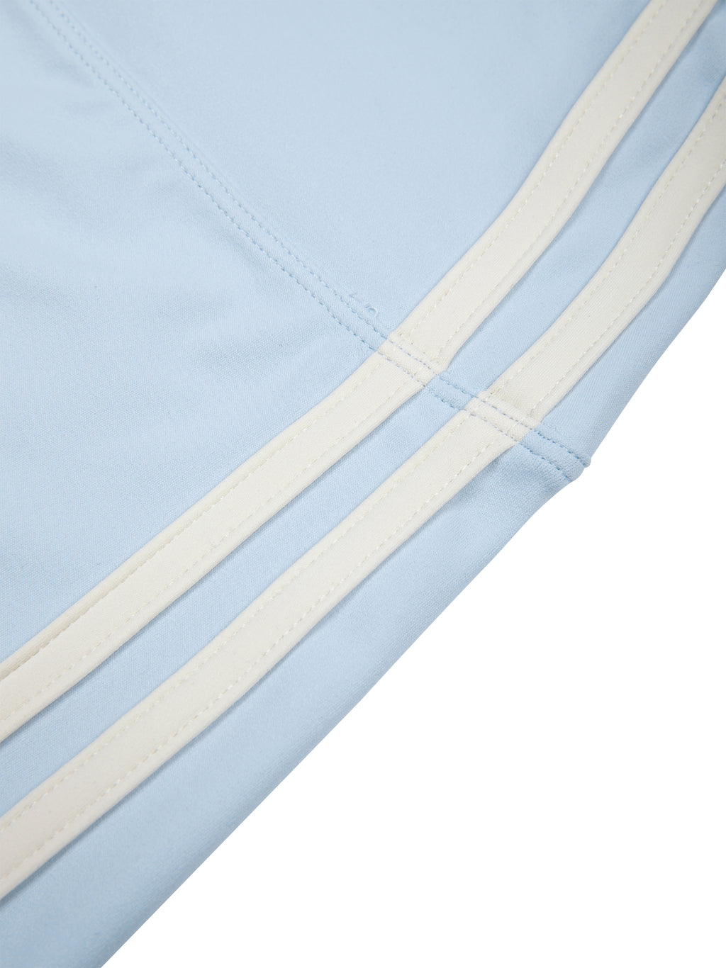 Women’s High-Waist Color Block Yoga Shorts fabric detail view 1