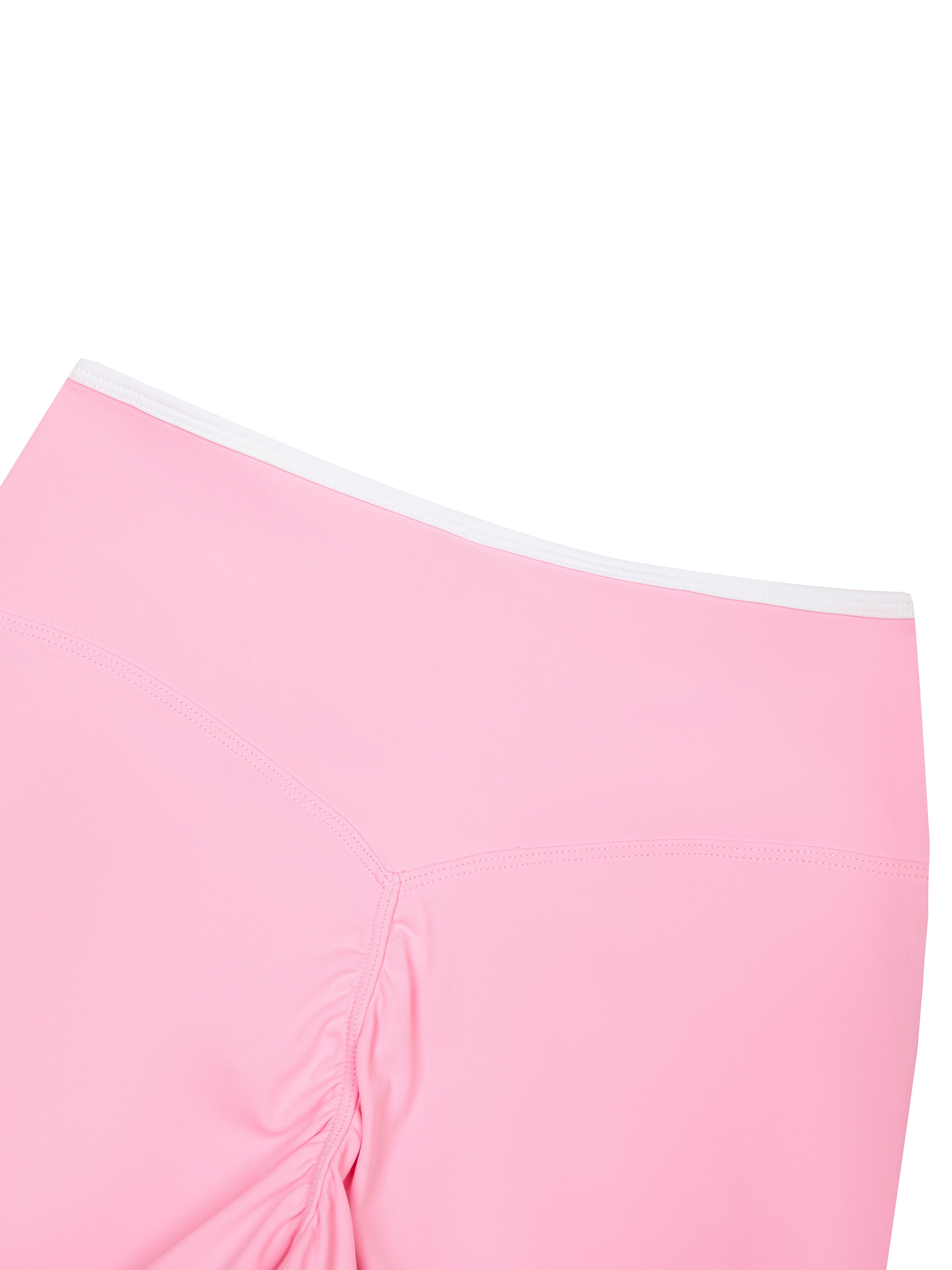 Women’s High Rise Color Block Yoga Shorts fabric detail view 2