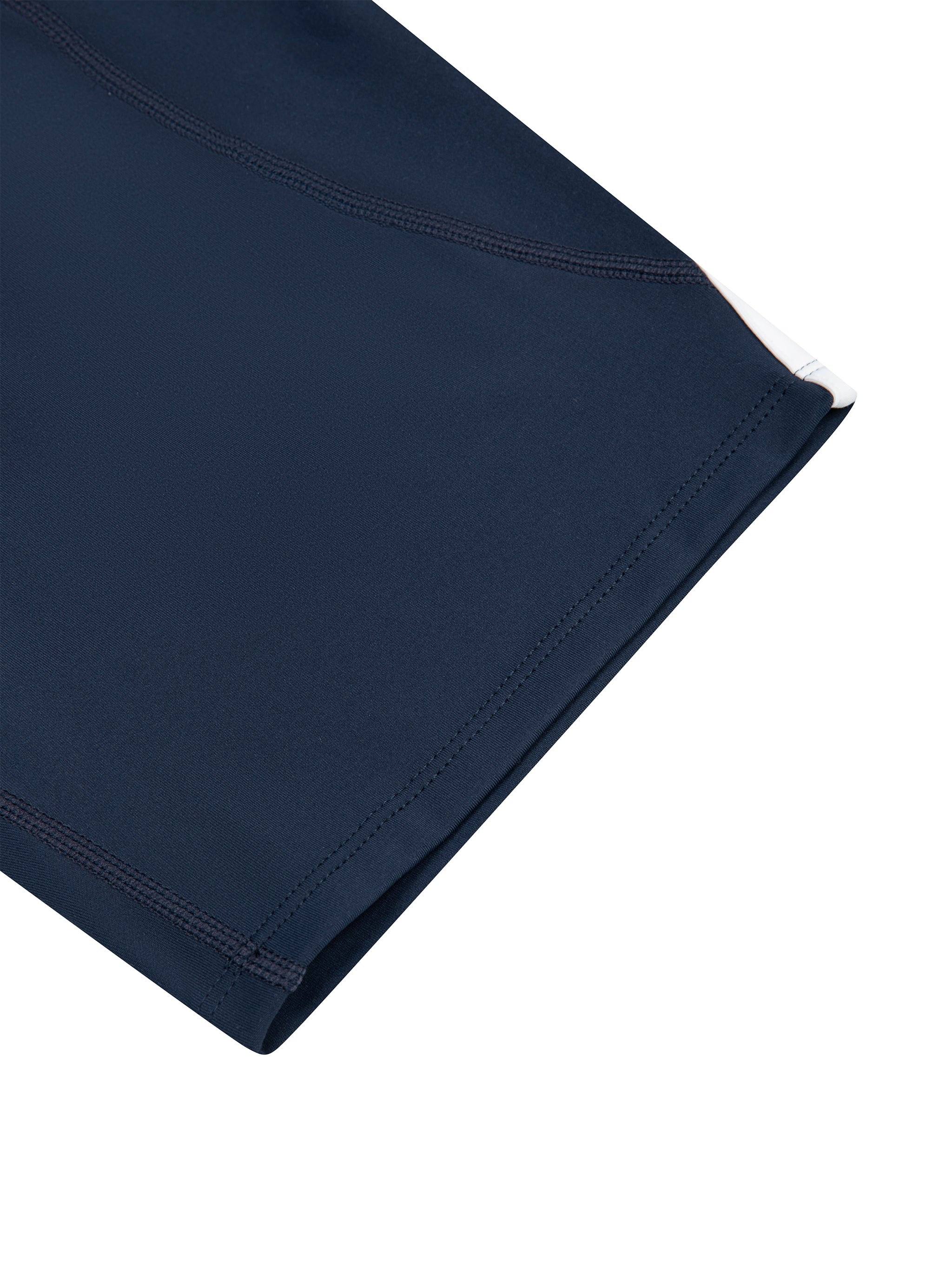 Women's High Rise Color Block Yoga Shorts fabric detail view 4