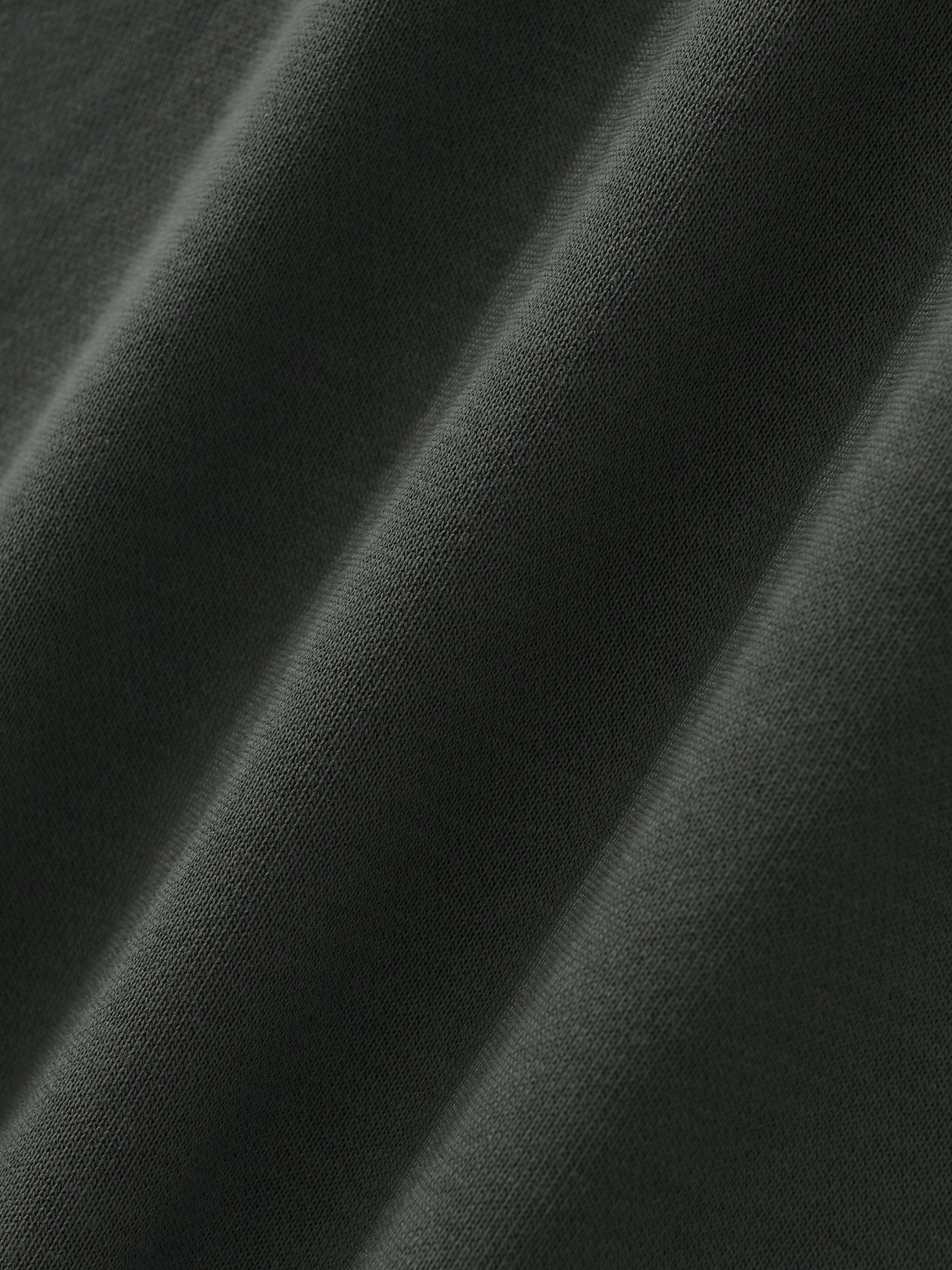 Unisex Mock Neck Raw Edge Boxy Sweatshirt fabric detail view 5