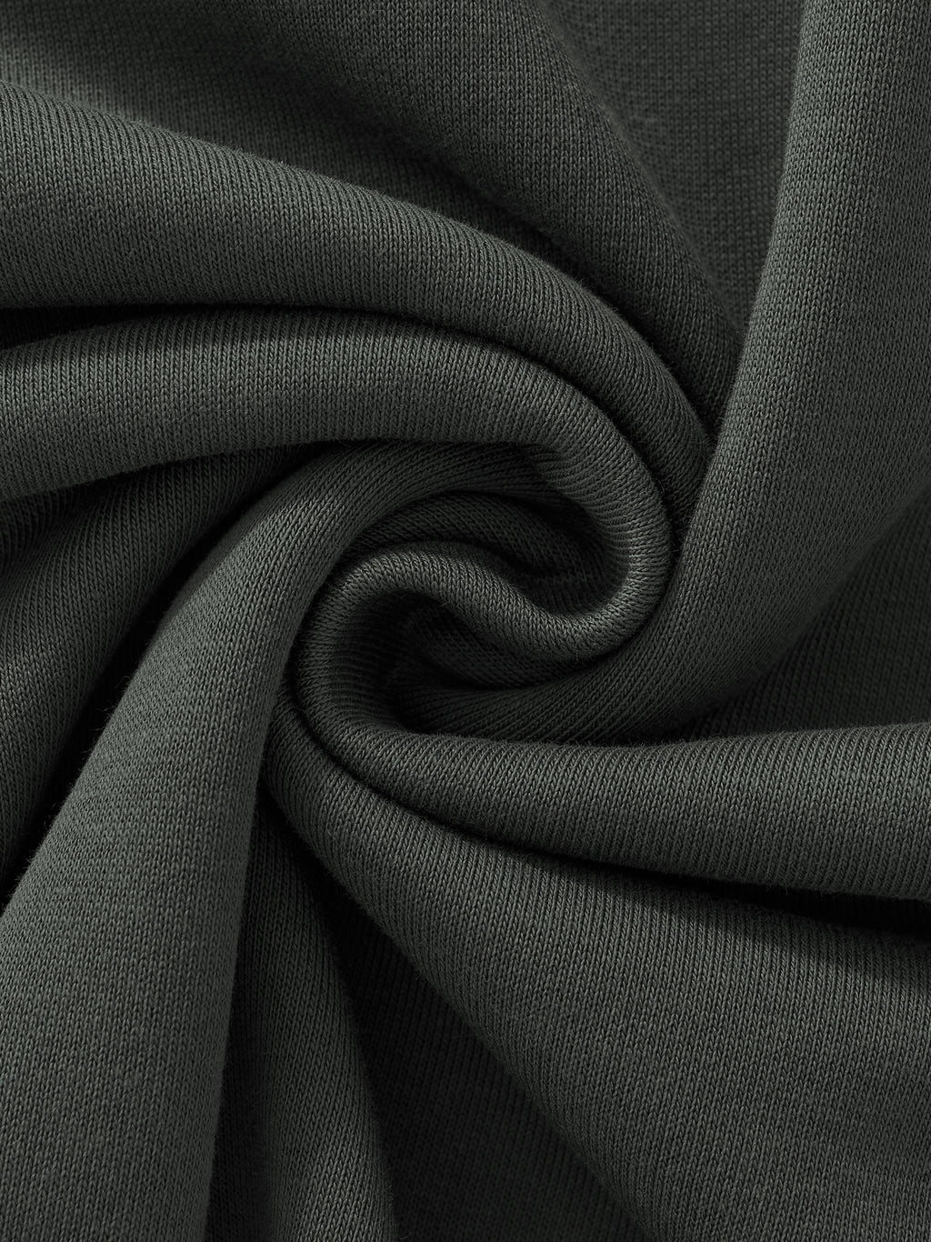 Unisex Mock Neck Raw Edge Boxy Sweatshirt fabric detail view 6