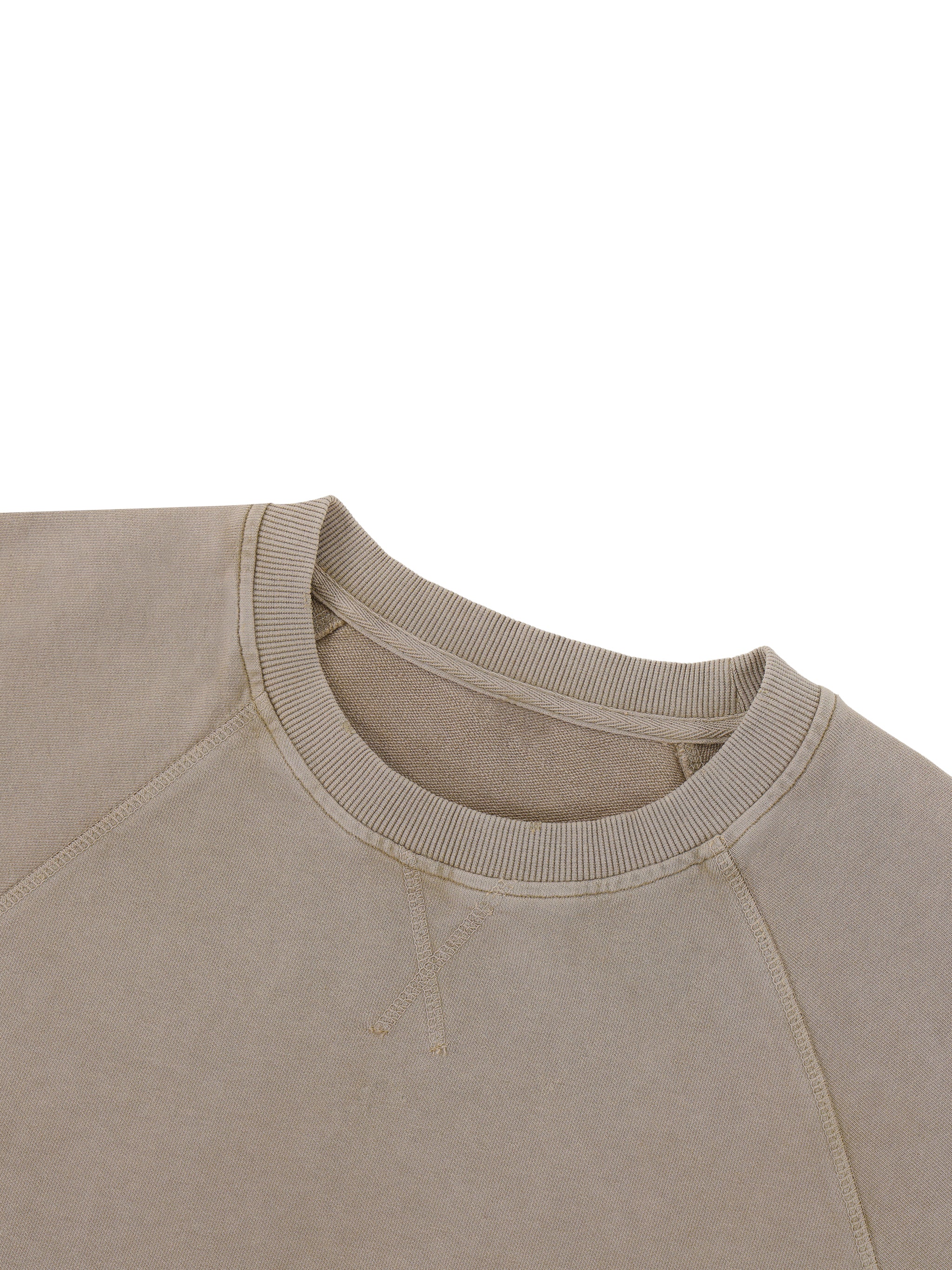 Unisex Vintage Wash Raw Edge T-Shirt fabric detail view 1