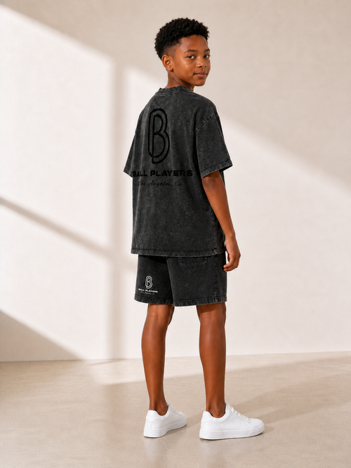 Snow Washed Kids' T-Shirt back model view