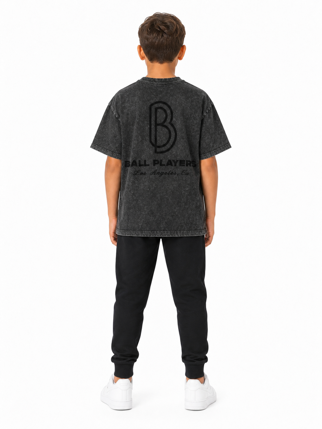 Snow Washed Kids' T-Shirt back model view