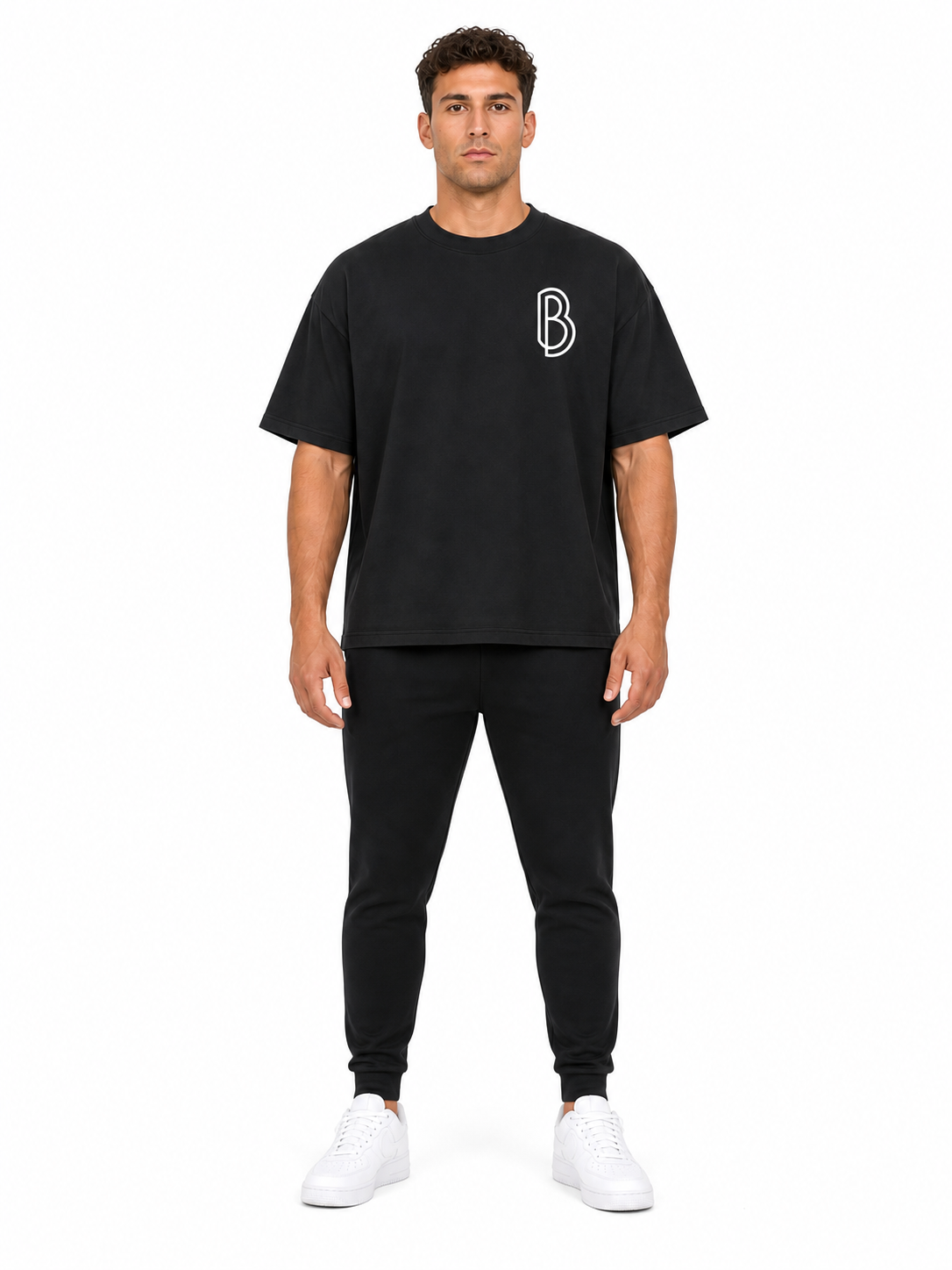 Streetwear Loose Drop Shoulder T-Shirt front model view