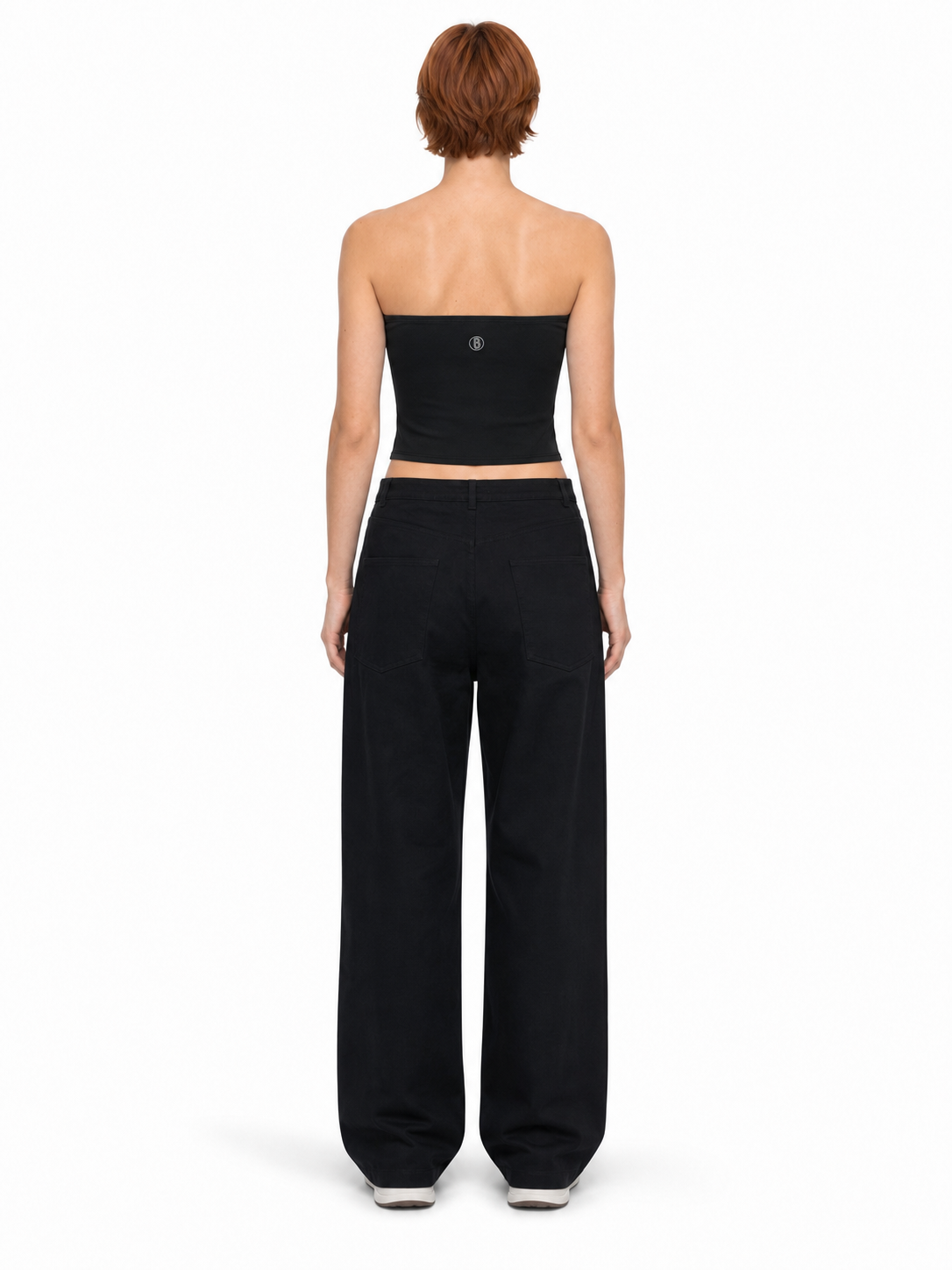 Women's  Cropped Tube Top back model view