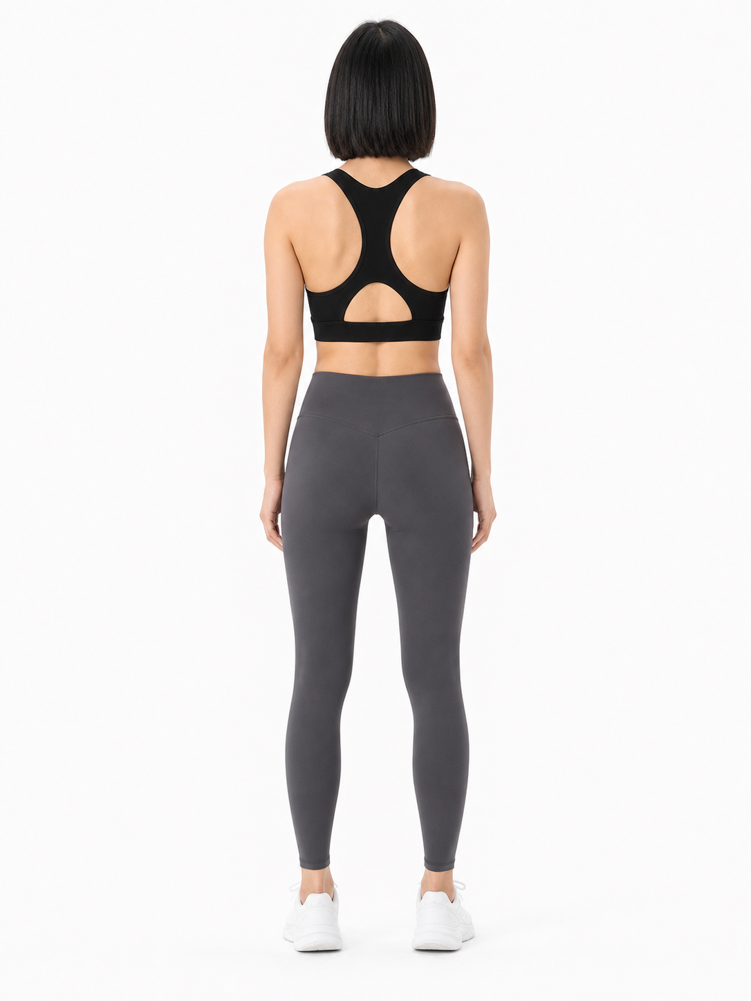 Women's Crossover V-Neck Sports Bra back model view
