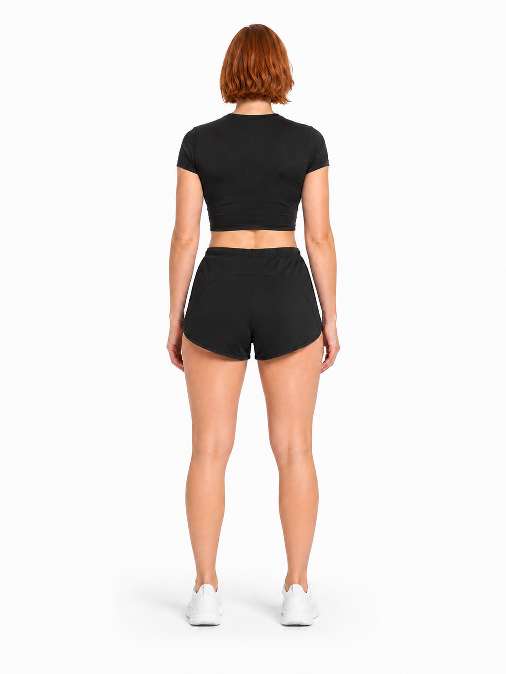 Women's Drawstring Shorts back model view