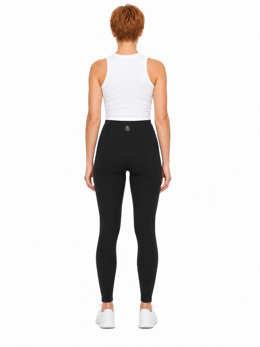 Women's High-Rise Ankle-Length Leggings back model view