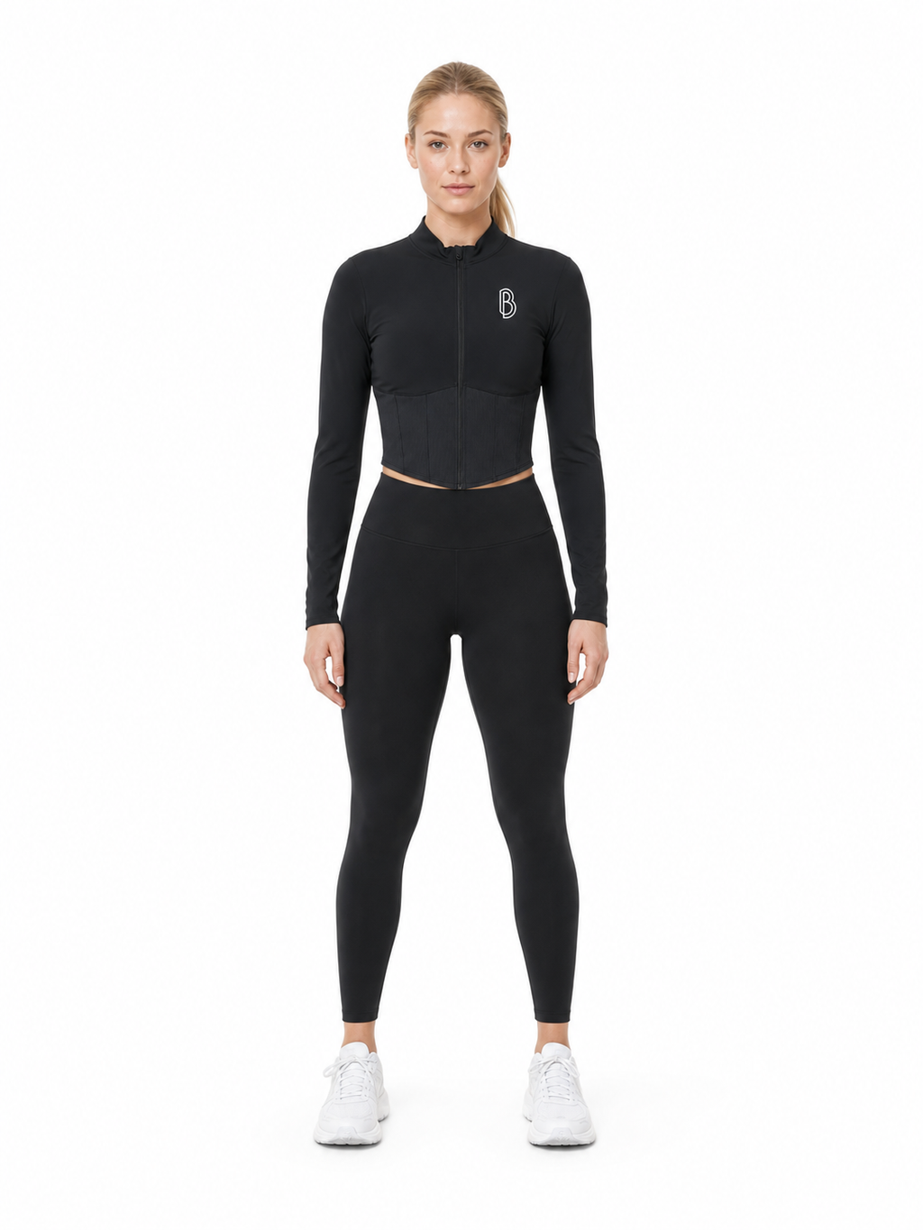 Women's Slim Fit Full-Zip Yoga Jacket front model view