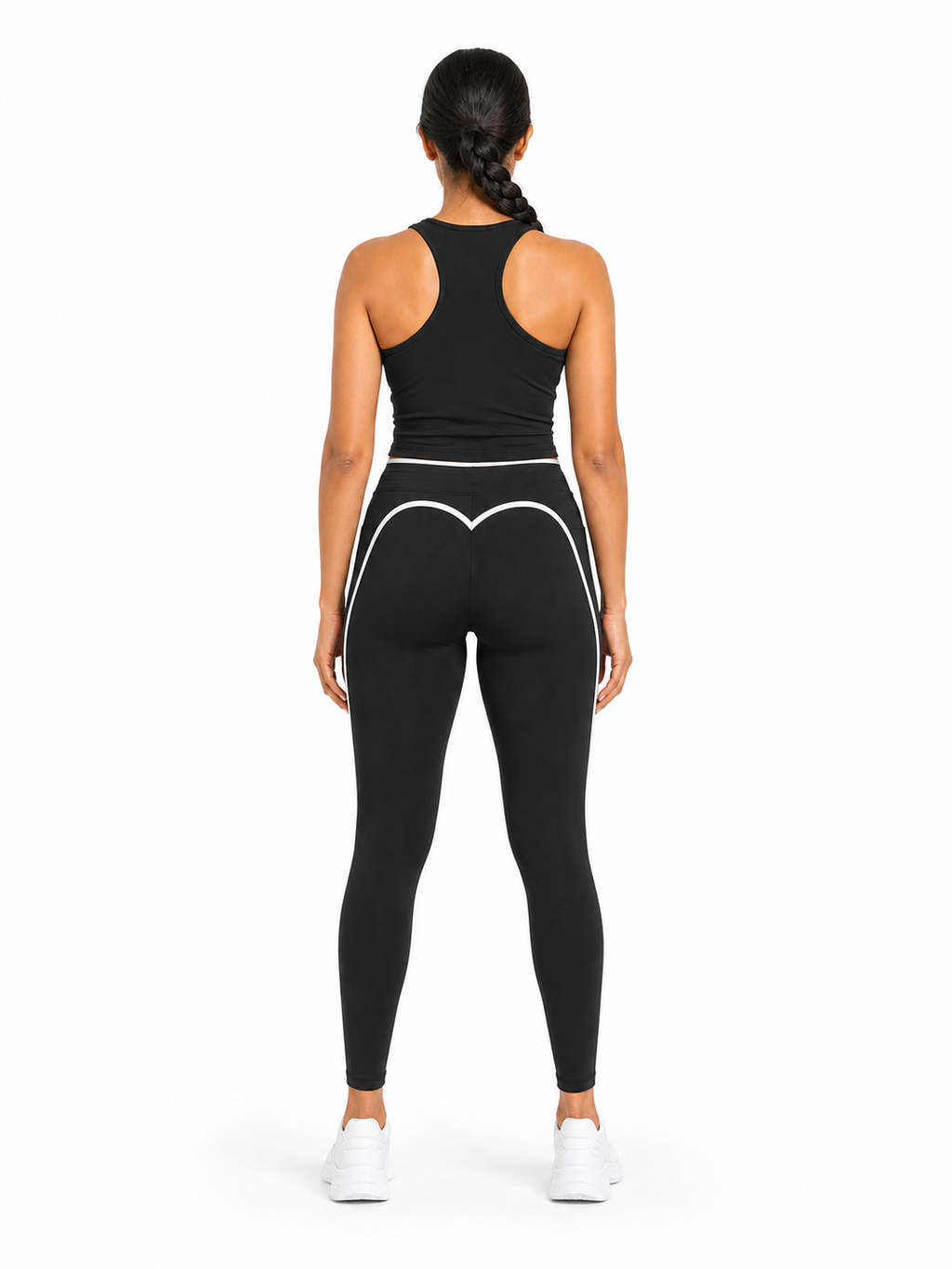 Women’s Color Block Yoga Leggings back model view