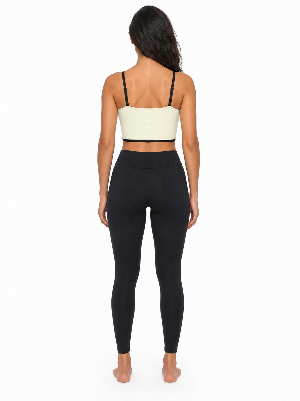Women’s Color Block Yoga Sports Bra back model view
