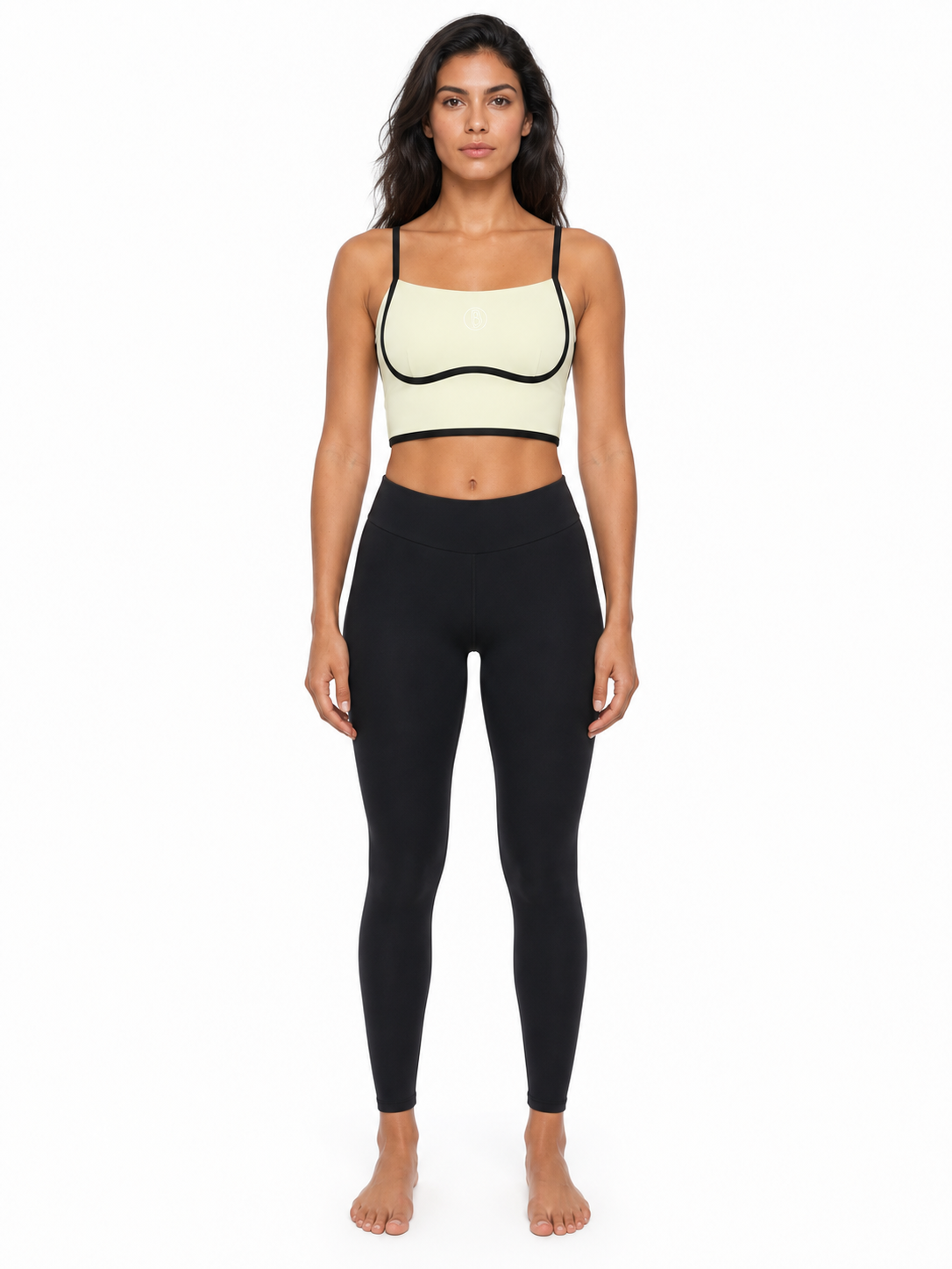 Women’s Color Block Yoga Sports Bra front model view