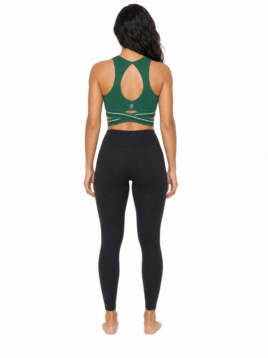 Women’s Criss-Cross Band Sports Bra back model view