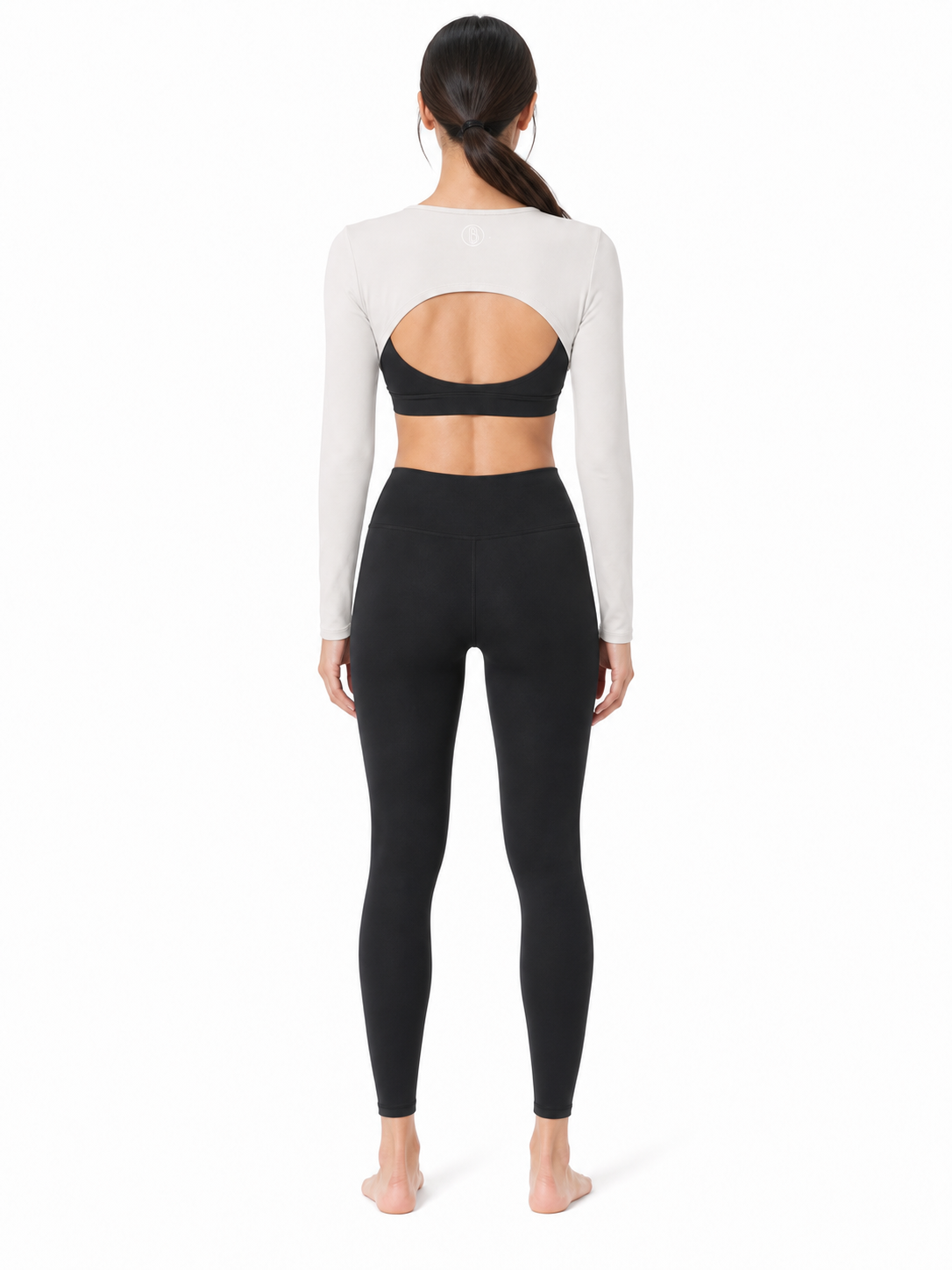 Women’s Cutout Long Sleeve Yoga Shrug back model view