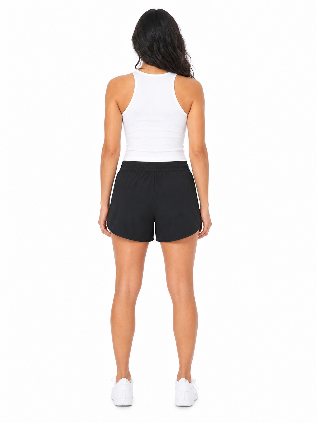 Women’s Drawstring Bermuda Shorts back model view