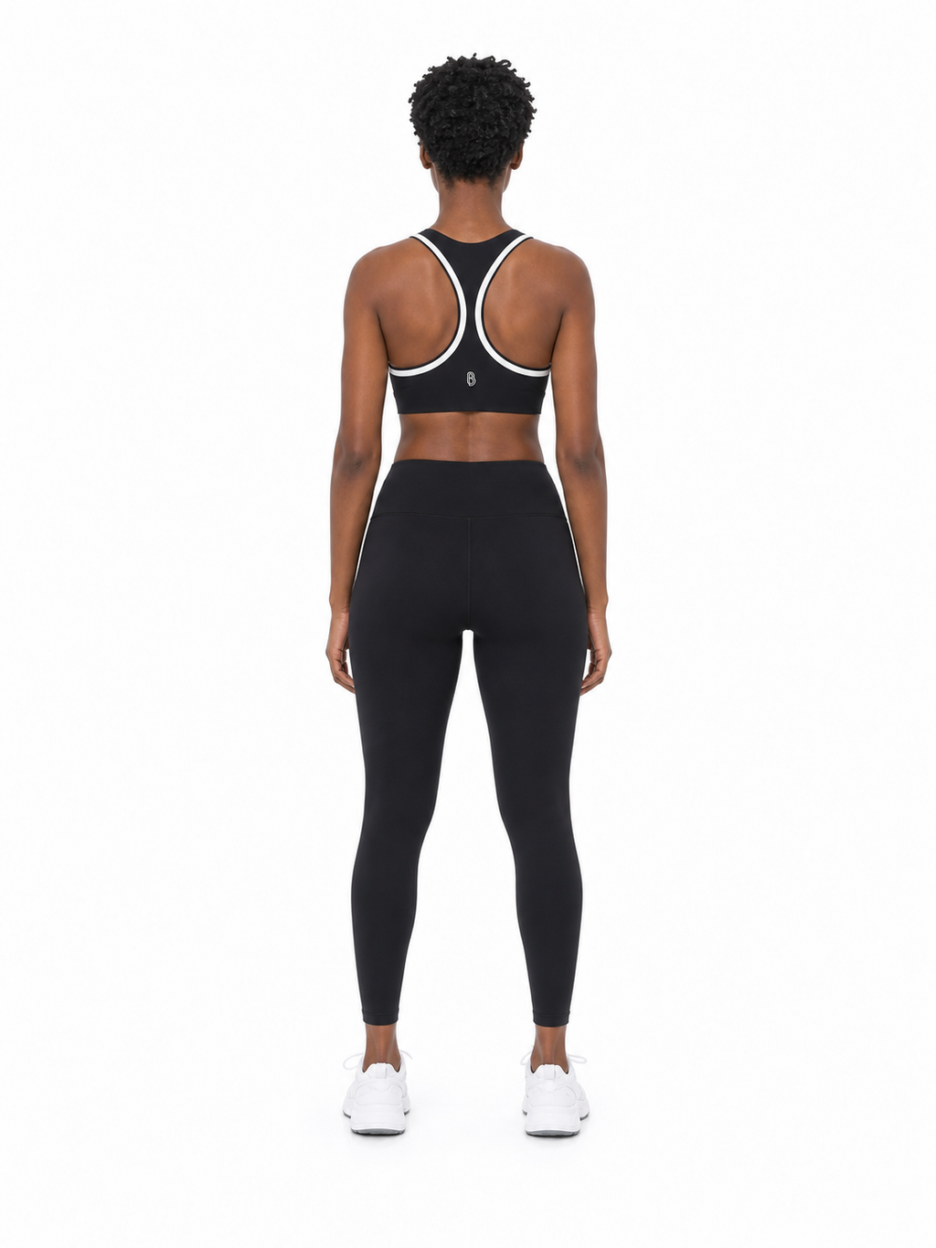 Women’s Halter Yoga Sports Bra back model view