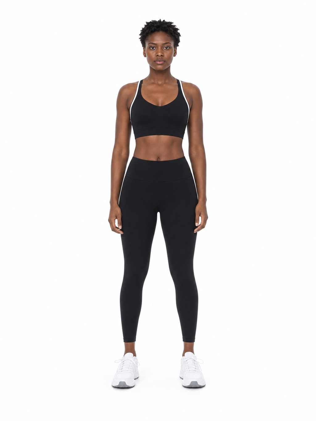 Women’s Halter Yoga Sports Bra front model view