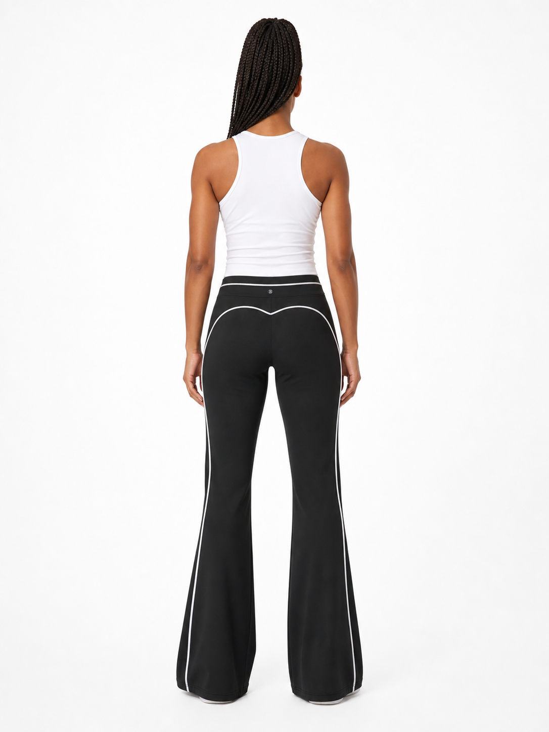 Women’s High Rise Flared Yoga Pants back model view
