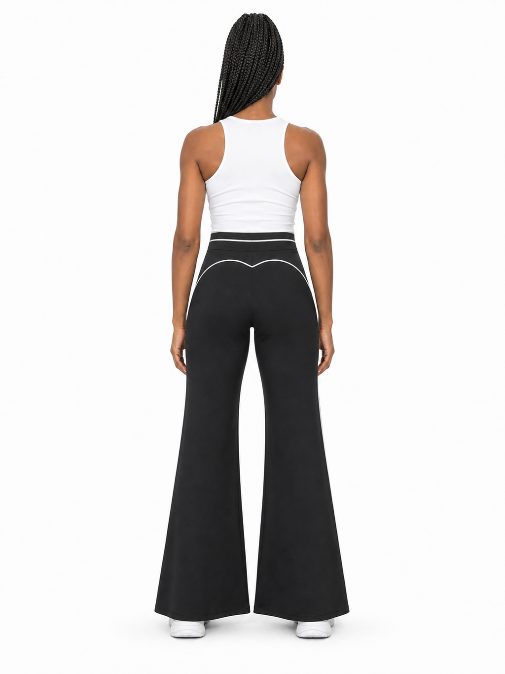 Women’s High Rise Flared Yoga Pants back model view