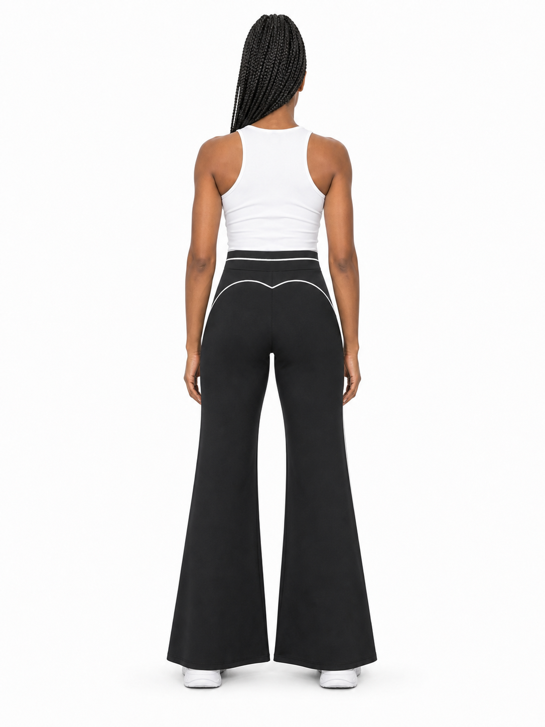 Women’s High Rise Flared Yoga Pants back model view