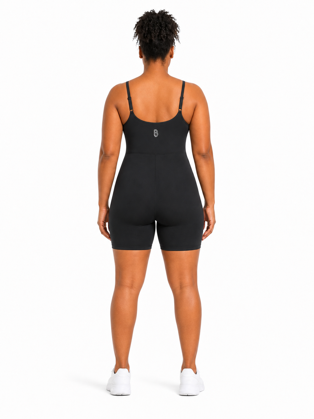 Women’s U-Neck Yoga Romper back model view